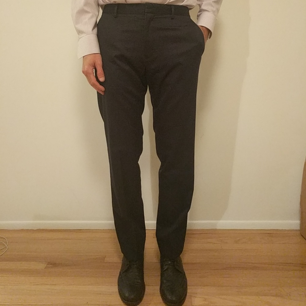 BR twill non iron tailored slim fit slacks
